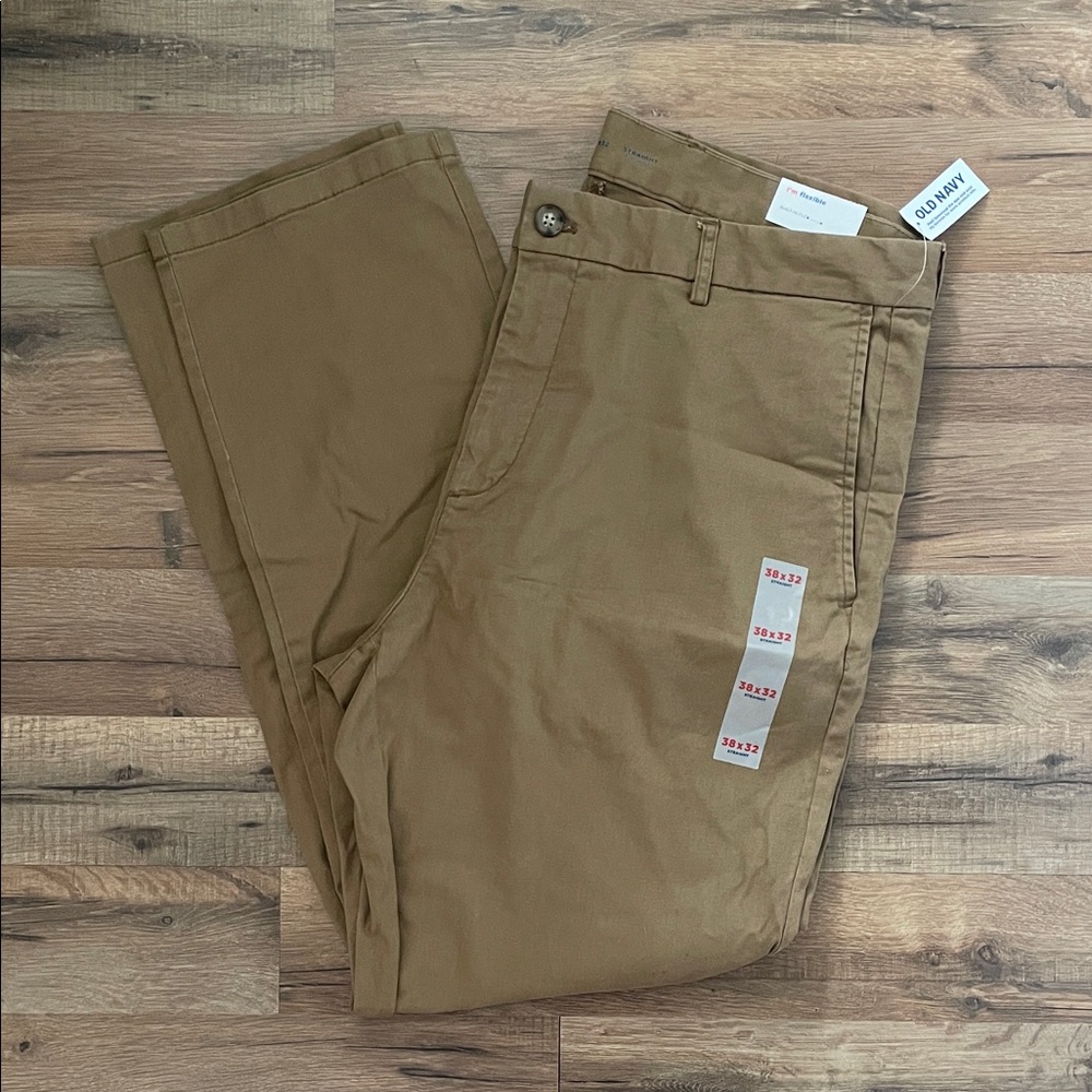 Old Navy Men's Straight Flex Khaki Chinos 38x32 NWT